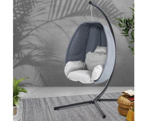 SULLIVAN OUTDOOR  HANGING POD CHAIR - GREY