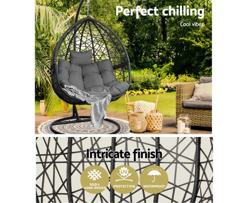 STARLING OUTDOOR  HANGING SWING CHAIR - BLACK
