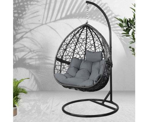 Starling Outdoor Hanging Swing Chair - Black