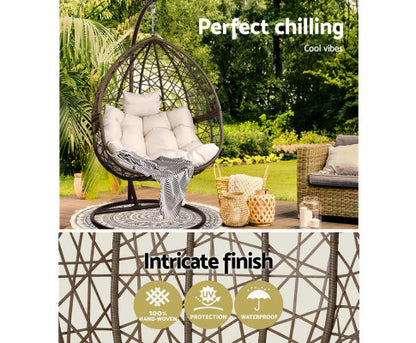STARLING OUTDOOR  HANGING SWING CHAIR - BROWN
