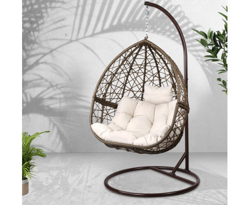 Starling Outdoor Hanging Swing Chair - Brown