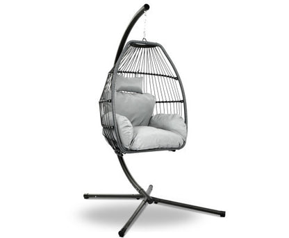 FRANNIE OUTDOOR  HANGING POD CHAIR - GREY
