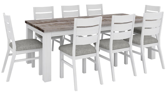 HOMESTEAD  9 PIECE DINING SETTING - 2250(W) x 1000(D)