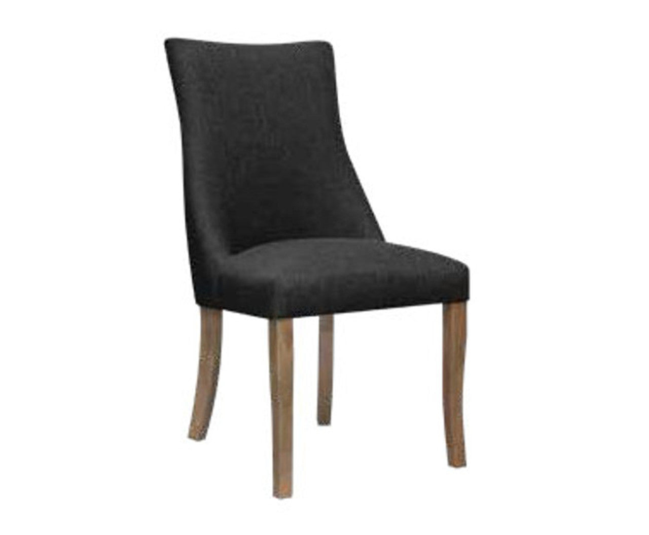 HUDSON FABRIC DINING CHAIR - GRAPHITE / AGED OAK
