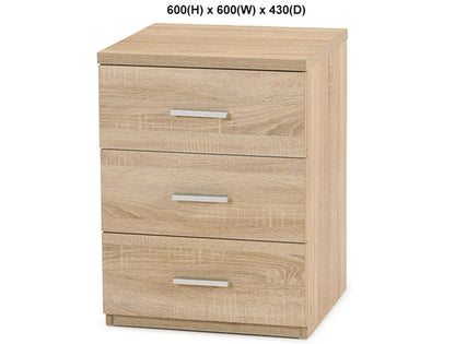 HUGO (AUSSIE MADE) BEDSIDE TABLES COLLECTION - ASSORTED STAINED COLOURS - STARTING FROM $299