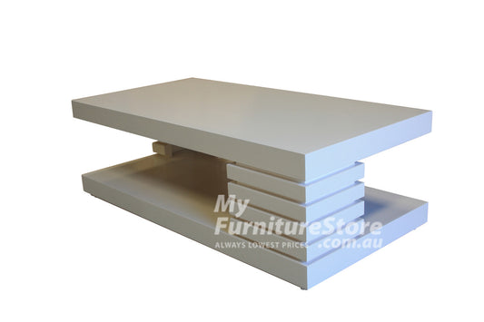 HUGO (AUSSIE MADE) COFFEE TABLE  -  1200(W) X 600(D) -  WHITE, ANTIQUE WHITE, WHITEWASH & BRUSHED COLOUR OPTIONS