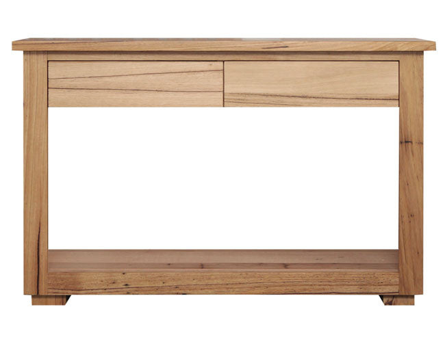 Hunter 2 Drawer Hall / Console Table - 845(H) X 1200(W) X 400(D) - Clear Finish