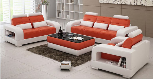 SENCHEL  3S + 2S + 1S  LOUNGE  SUITE  (MODEL - L6008D) - CHOICE OF LEATHER AND ASSORTED COLOURS AVAILABLE