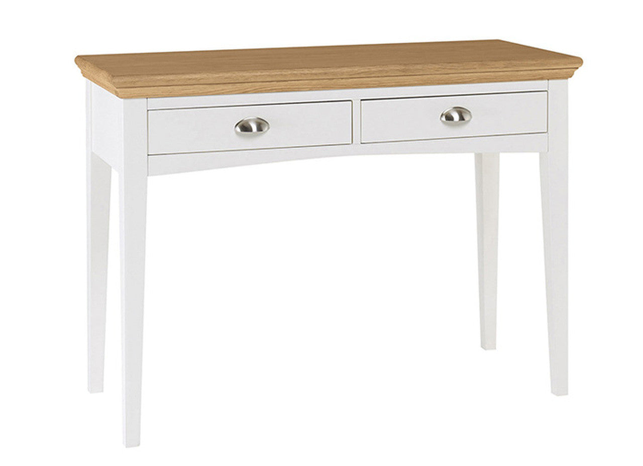 EXCLUSIVE COLLECTION:  DOUBLE OR QUEEN HAMPSTEAD 6 PIECE (THE LOT) BEDROOM SUITE + STOOL - OAK & WHITE FINISH - FREE SHIPPING