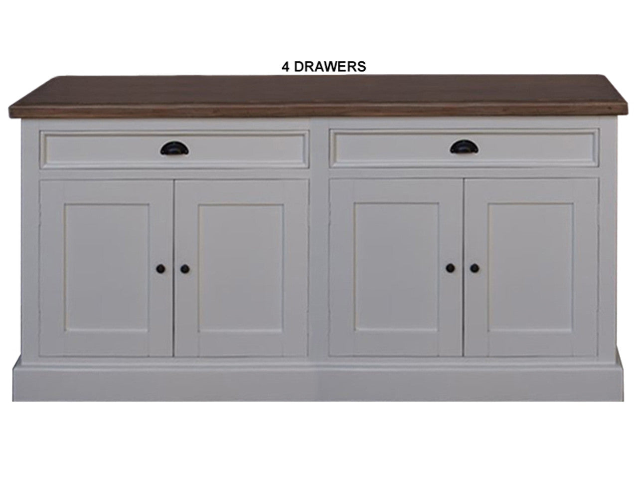 HAMPTON  BUFFET COLLECTION - WHITE / NATURAL TOP - STARTING FROM $799