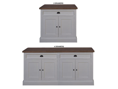 HAMPTON  BUFFET COLLECTION - WHITE / NATURAL TOP - STARTING FROM $799