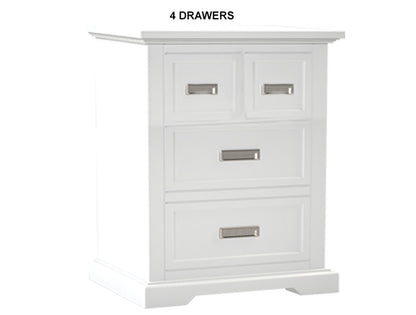 HAMPTONS (AUSSIE MADE) BEDSIDE TABLE COLLECTION - ASSORTED PAINTED COLOURS - STARTING FROM $399