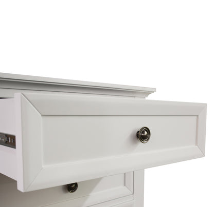 AUSTIN 3 DRAWER BEDSIDE TABLE - 705(H) x 710(W) - WHITE