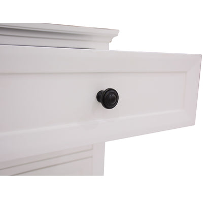 CHANELLE 3 DRAWER BEDSIDE TABLE - 600(H) x 550(W) x 420(D) - WHITE
