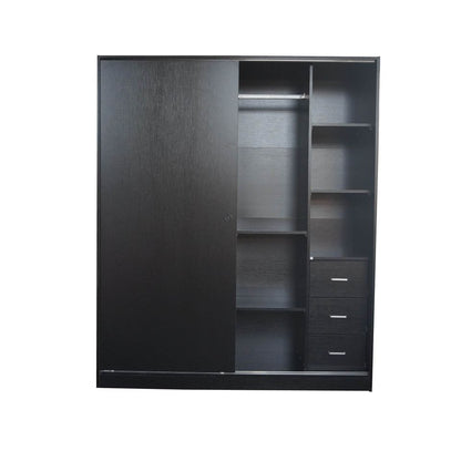 ALLEAH SLIDING DOOR WARDROBE - BLACK OR WHITE
