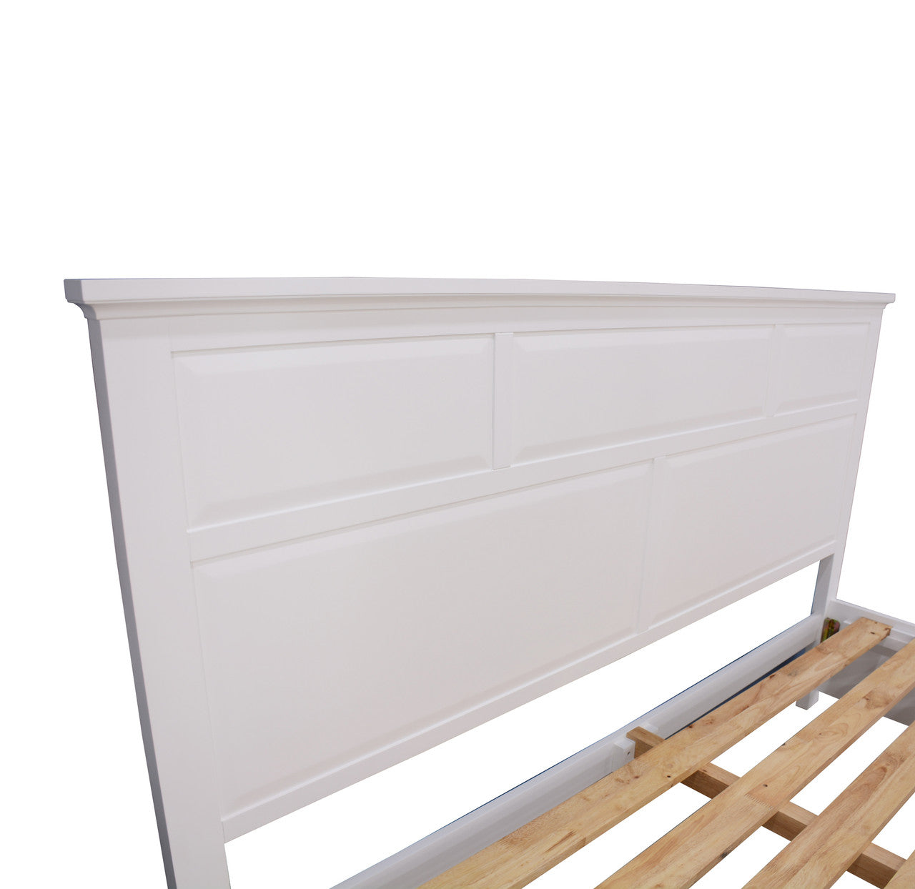 QUEEN CHANELLE BED PANEL BED WITH FOOTEND STORAGE DRAWERS (22-9-5-14-14-1) - WHITE