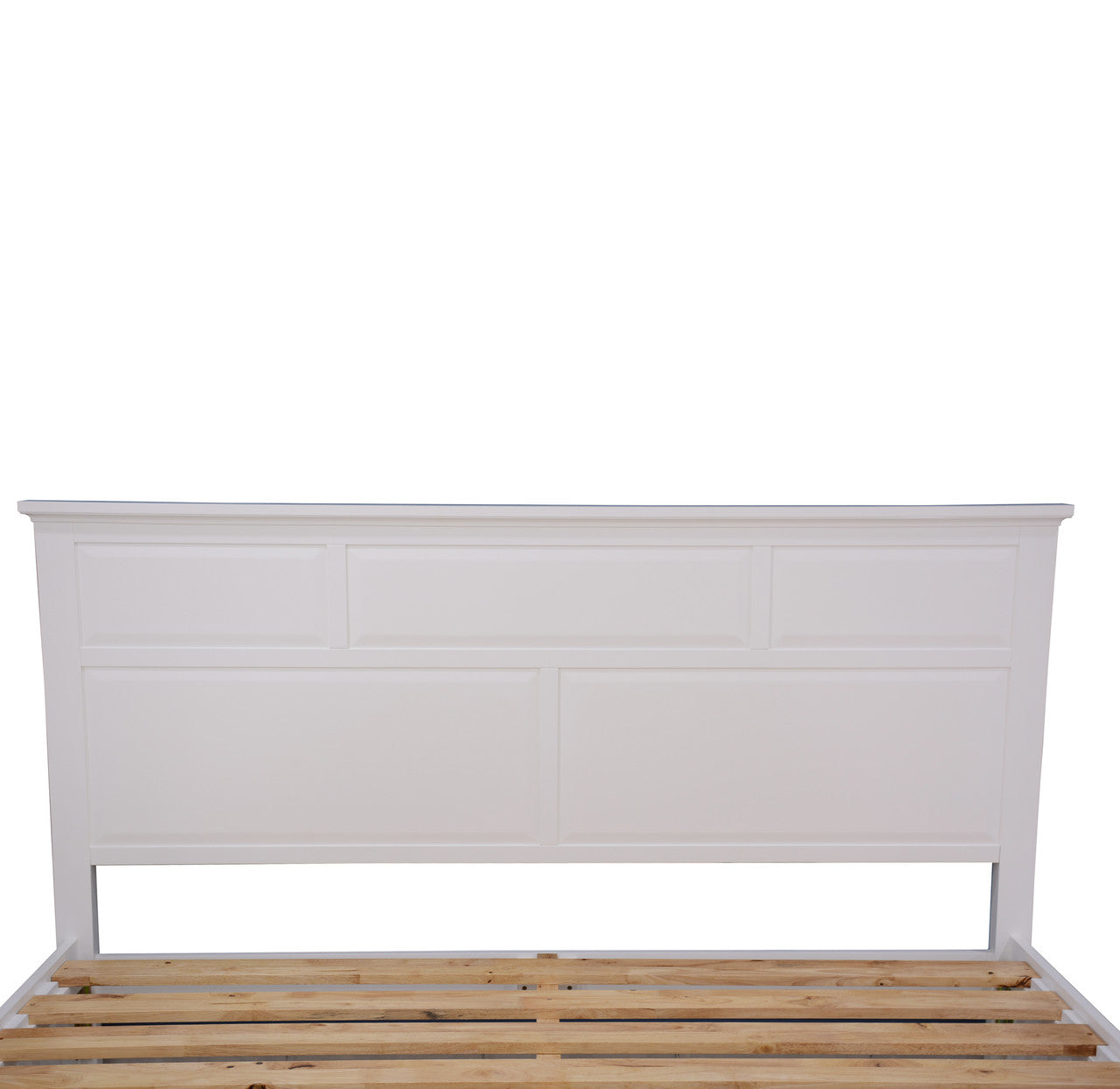 QUEEN CHANELLE BED PANEL BED WITH FOOTEND STORAGE DRAWERS (22-9-5-14-14-1) - WHITE