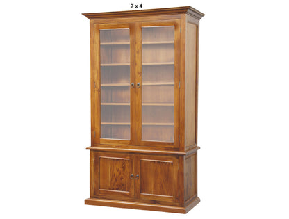 HELENBURG (AUSSIE MADE) 4 DOOR LIBRARY UNIT WITH PICTURE FRAMED DOORS COLLECTION - ASSORTED STAINED COLOURS - STARTING FROM $1199