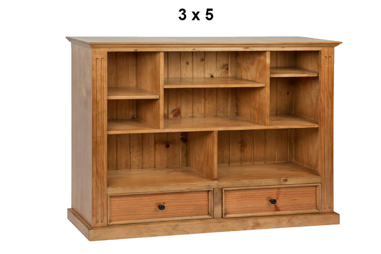 HERALDY (AUSSIE MADE) LOWLINE BOOKCASE COLLECTION - ASSORTED PAINTED COLOURS - STARTING FROM $799