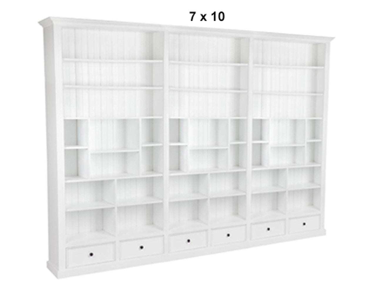 HERALDY (AUSSIE MADE) HIGHLINE WITH 36 SHELVES / 6 DRAWERS - (4 SECTION) PIGEON PAIRED BOOKCASE COLLECTION - ASSORTED STAINED COLOURS - STARTING FROM $2399