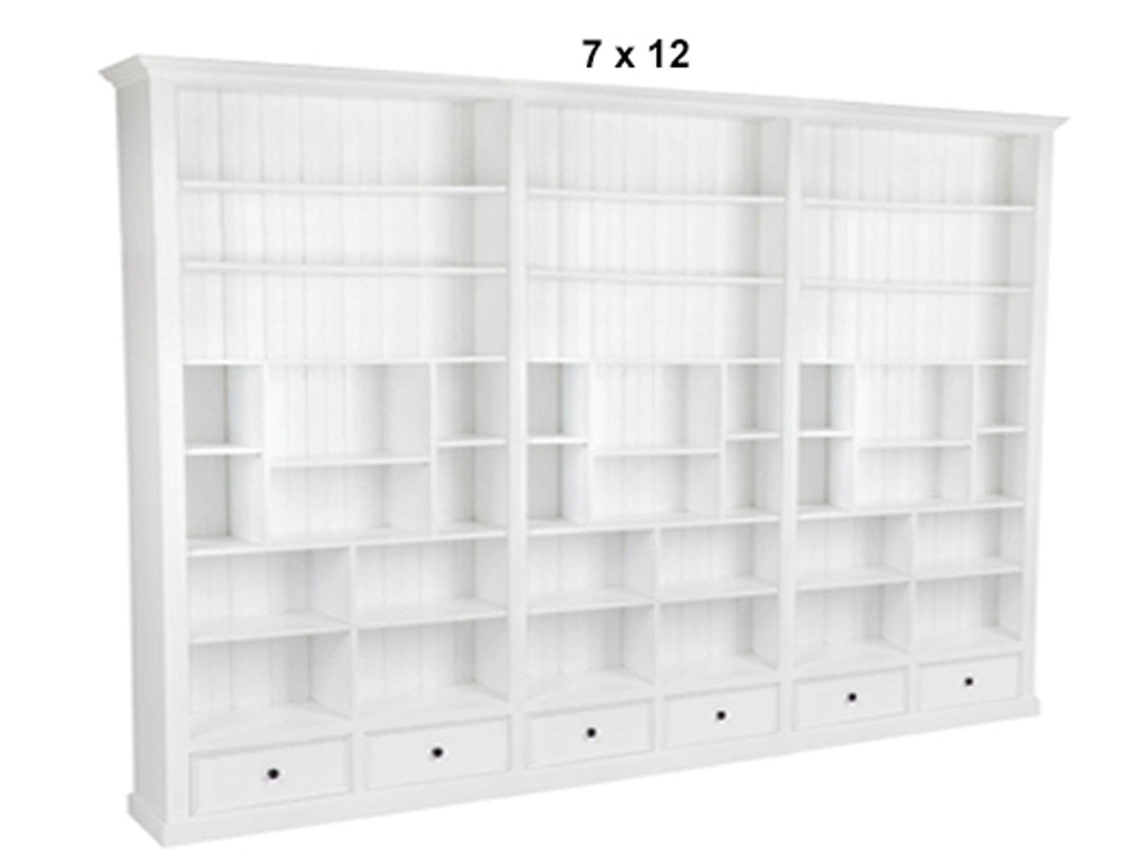 HERALDY (AUSSIE MADE) HIGHLINE WITH 36 SHELVES / 6 DRAWERS - (4 SECTION) PIGEON PAIRED BOOKCASE COLLECTION - ASSORTED STAINED COLOURS - STARTING FROM $2399