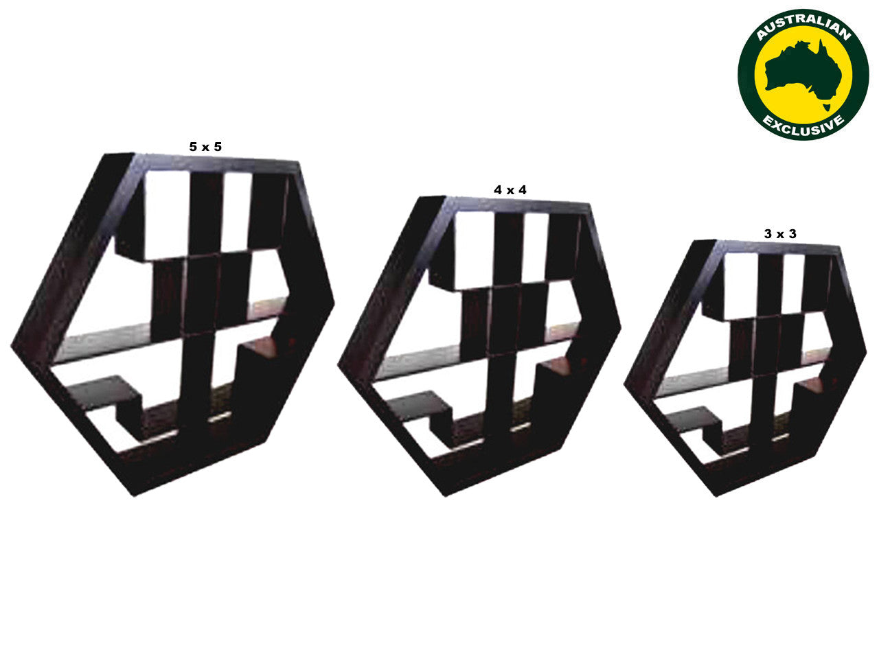 Hexagon (AUSSIE MADE) Lowline Room Divider Collection - Assorted Stained Colours