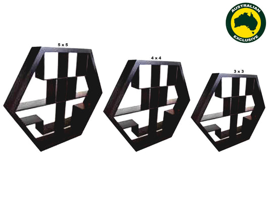 Hexagon (AUSSIE MADE) Lowline Room Divider Collection - Assorted Stained Colours