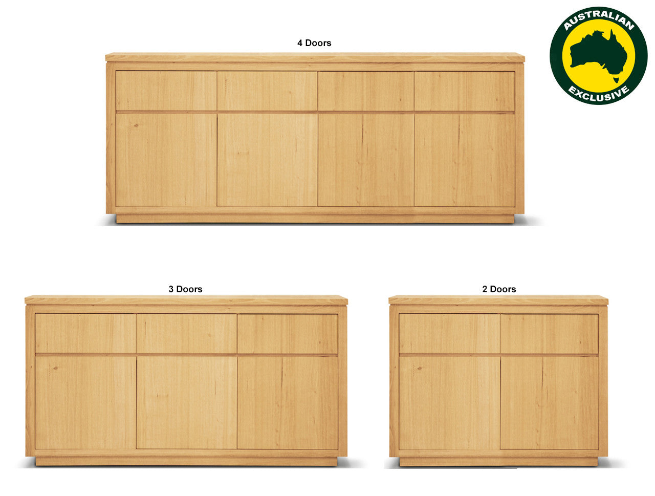 Highland (AUSSIE MADE) Buffet Collection - Tassie Oak Combination - Assorted Stained Colours