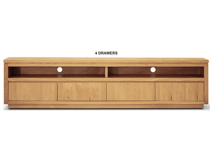 HIGHLAND (AUSSIE MADE) LOWLINE ENTERTAINMENT UNIT COLLECTION - TASSIE OAK COMBINATION - ASSORTED STAINED COLOURS - STARTING FROM $1499