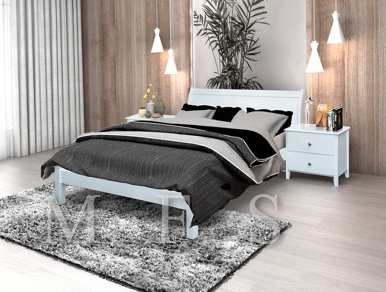 MARTHA (AUSSIE MADE) KING 4 PIECE (TALLBOY) BEDROOM SUITE WITH ARIA CASE GOODS - WHITE