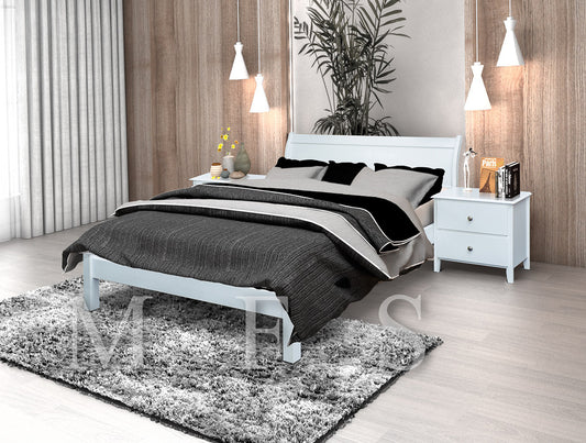 MARTHA (AUSSIE MADE) KING 4 PIECE (TALLBOY) BEDROOM SUITE WITH ARIA CASE GOODS - WHITE