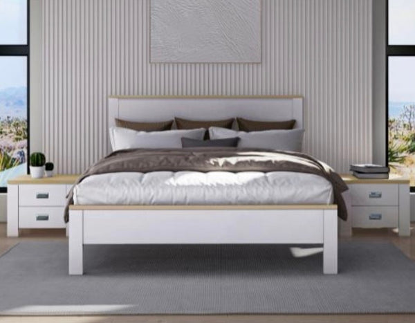 QUEEN HONEYCOMBE BED - 2 TONE