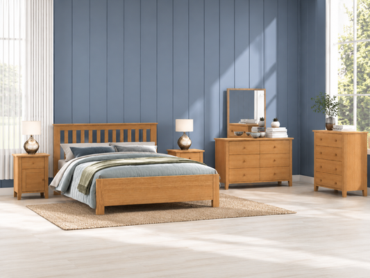 Single Cronulla (AUSSIE MADE) Low Foot Bed - Tassie Oak Combination - Assorted Colours