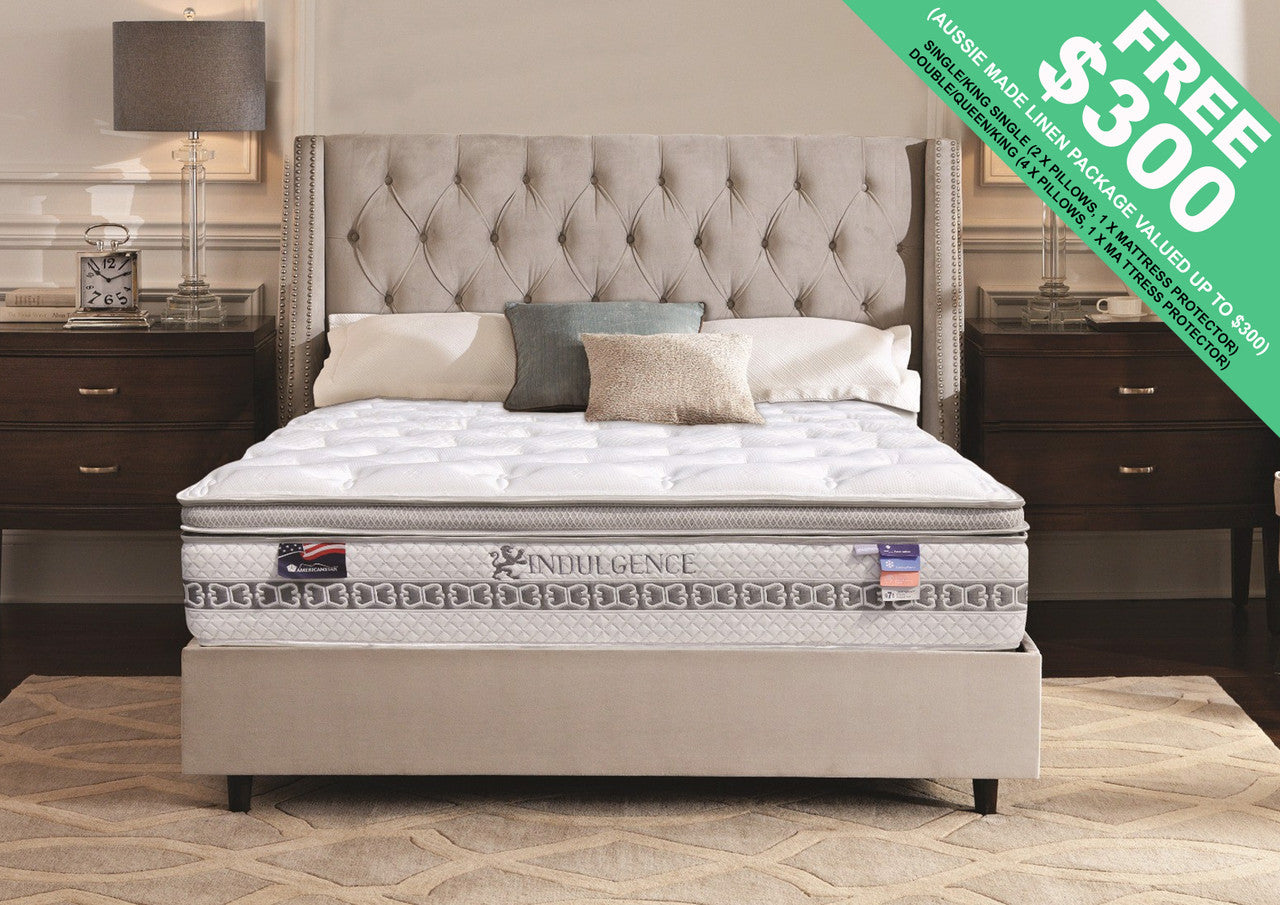 King Posture Indulgence Euro Top Mattress With Aero Gel Memomry Foam - Medium