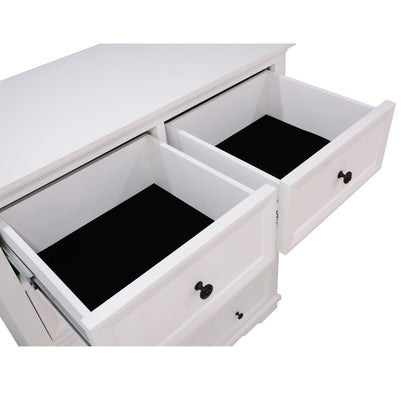 CHANELLE KING 4 PIECE (TALLBOY) BEDROOM SUITE (22-9-5-14-14-1) - WHITE