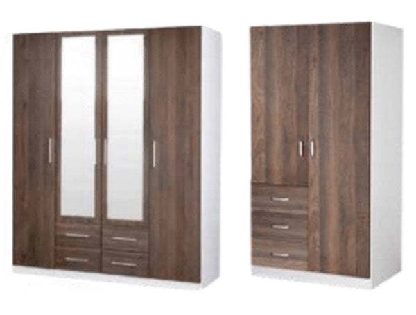 JAMES WARDROBE COLLECTION - MAIN: WALNUT / TRIM: WHITE - STARTING FROM $549