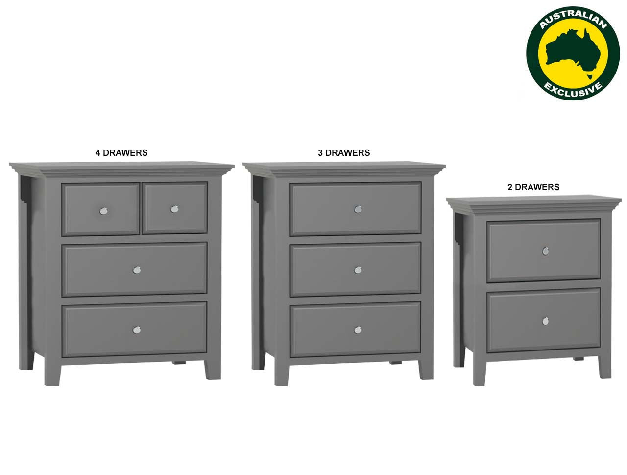 Jasper (AUSSIE MADE) Bedside Table Collection - Assorted Painted Colours