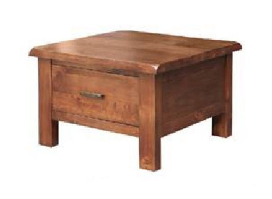 Jayden(3737) Lamp Table With Drawer - 700(W) X 700(D) -(MODEL - 7-5-15-18-7-9-1) -nutmeg