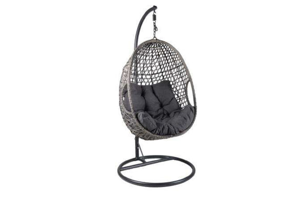 JIMMY SWING POD CHAIR WITH CUSHION - WHITE/LIGHT GREY OR GREY/DARK GREY