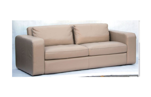 JOH 3 SEATER SOFA  - 100% COW LEATHER  - ASSORTED COLOURS
