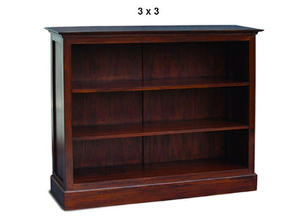JULIAN (Aussie Made) LOWLINE BOOKCASE COLLECTION - TASSIE OAK COMBINATION - ASSORTED STAINED COLOURS - STARTING FROM $899