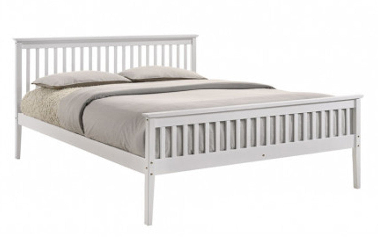 Queen Justine Bed - White