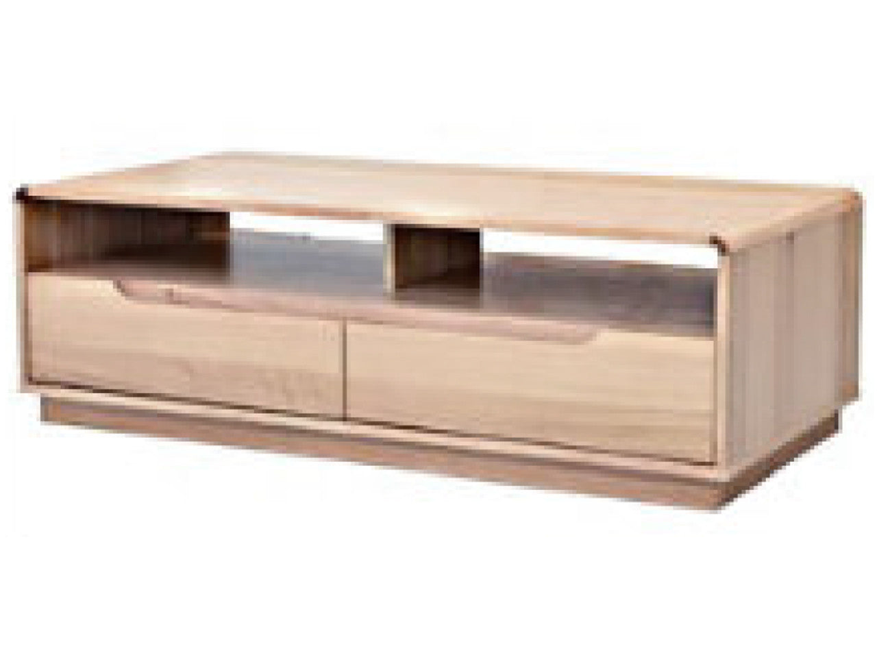 Jable 2 Drawer Coffee Table - 420(H) X 1300(W) X 700(D) - Messmate