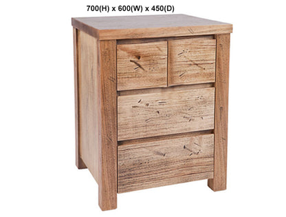 JACKSONVILLE (AUSSIE MADE) BEDSIDE TABLE COLLECTION - TASSIE OAK COMBINATION - ASSORTED STAINED COLOURS - STARTING FROM $599