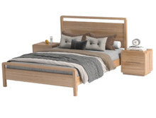 QUEEN JABLE PANEL BED - MESSMATE