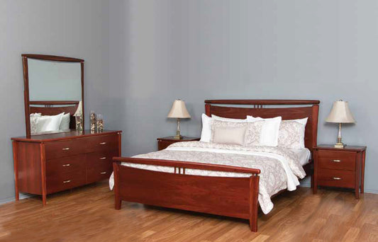 Queen Anniston 6 Piece (THE LOT) Bedroom Suite - Jarrah