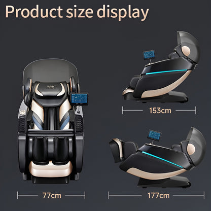 DEANA REVOLUTIONARY RELAXATION MASSAGE CHAIR - BLACK WITH GOLD OR GREY