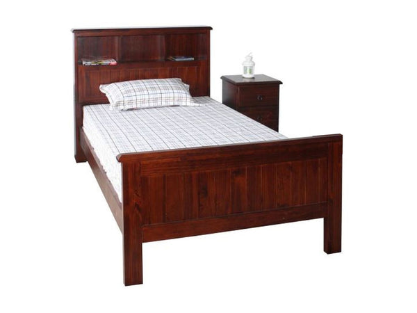 KING SINGLE KAMPARI BOOKEND BED - (MODEL:20-15-13-13-9) - AS PICTURED