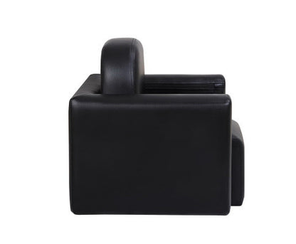 ECCLISE KIDS SINGLE SEATER PU LEATHER CONVERTIBLE ARM CHAIR - BLACK