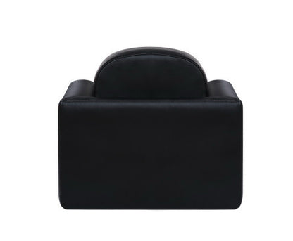ECCLISE KIDS SINGLE SEATER PU LEATHER CONVERTIBLE ARM CHAIR - BLACK